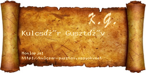 Kulcsár Gusztáv névjegykártya