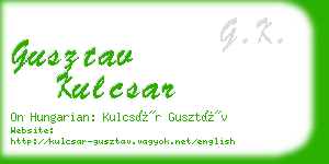 gusztav kulcsar business card